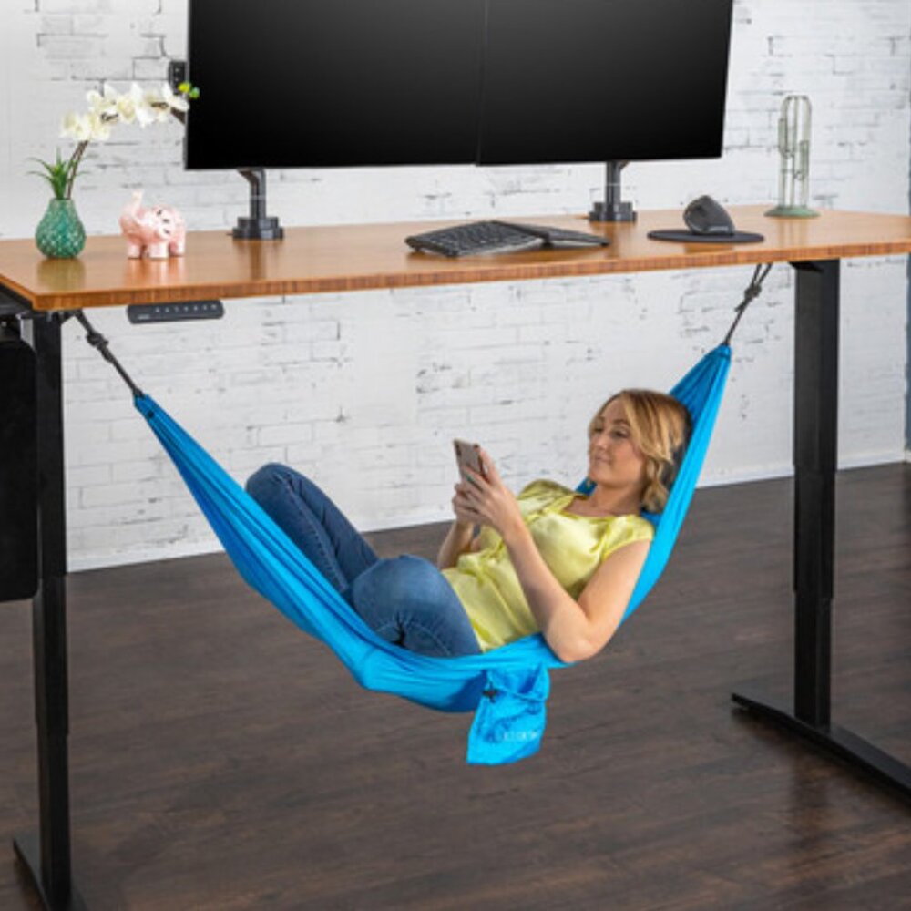 Gray hammock for Uplift Standing Desk